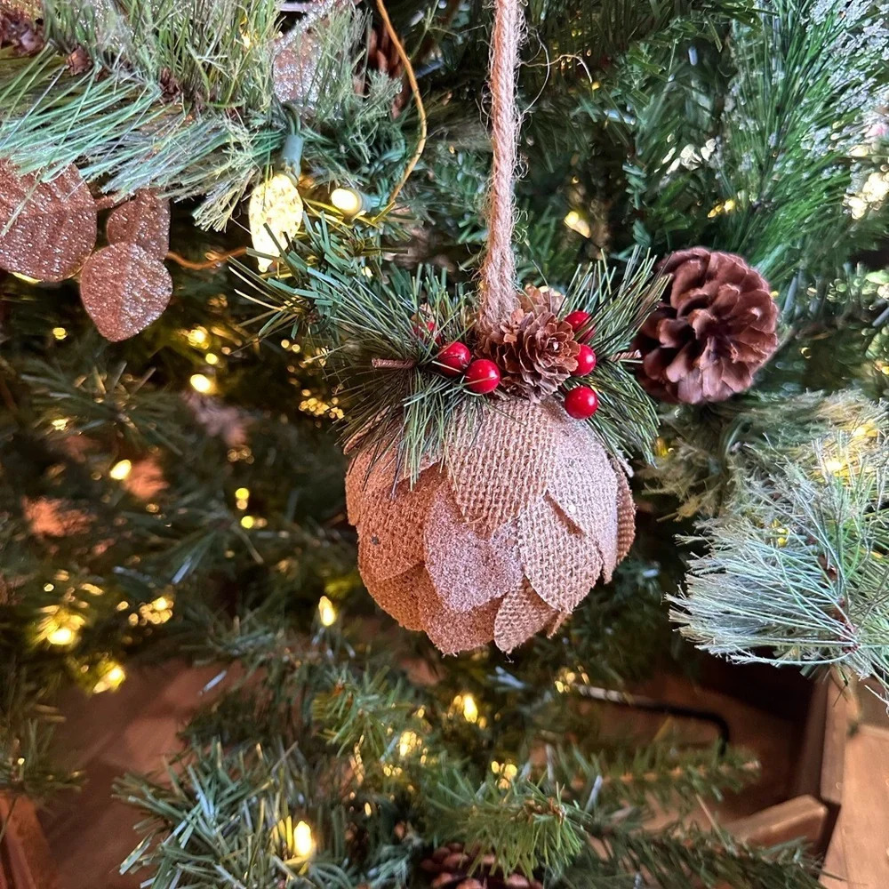 Burlap Christmas Ornament